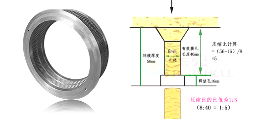 浅析颗粒机环模模孔结构及减压孔过大的影响